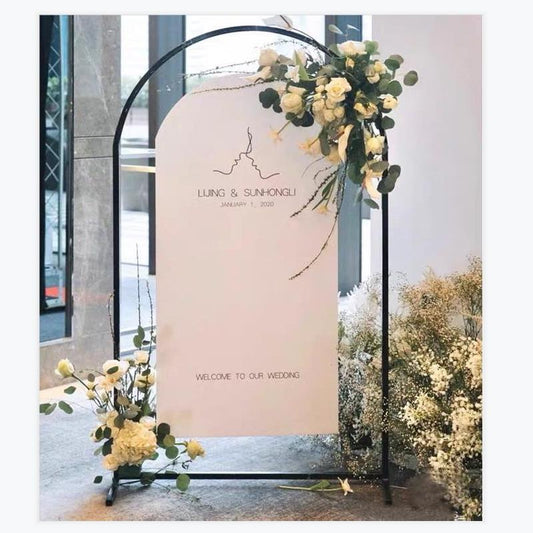 Wedding Stand Props Circular Arc Hoop Wrought Iron Arch Party Home Birthday Background Decoration Metal Flower Balloon Frame