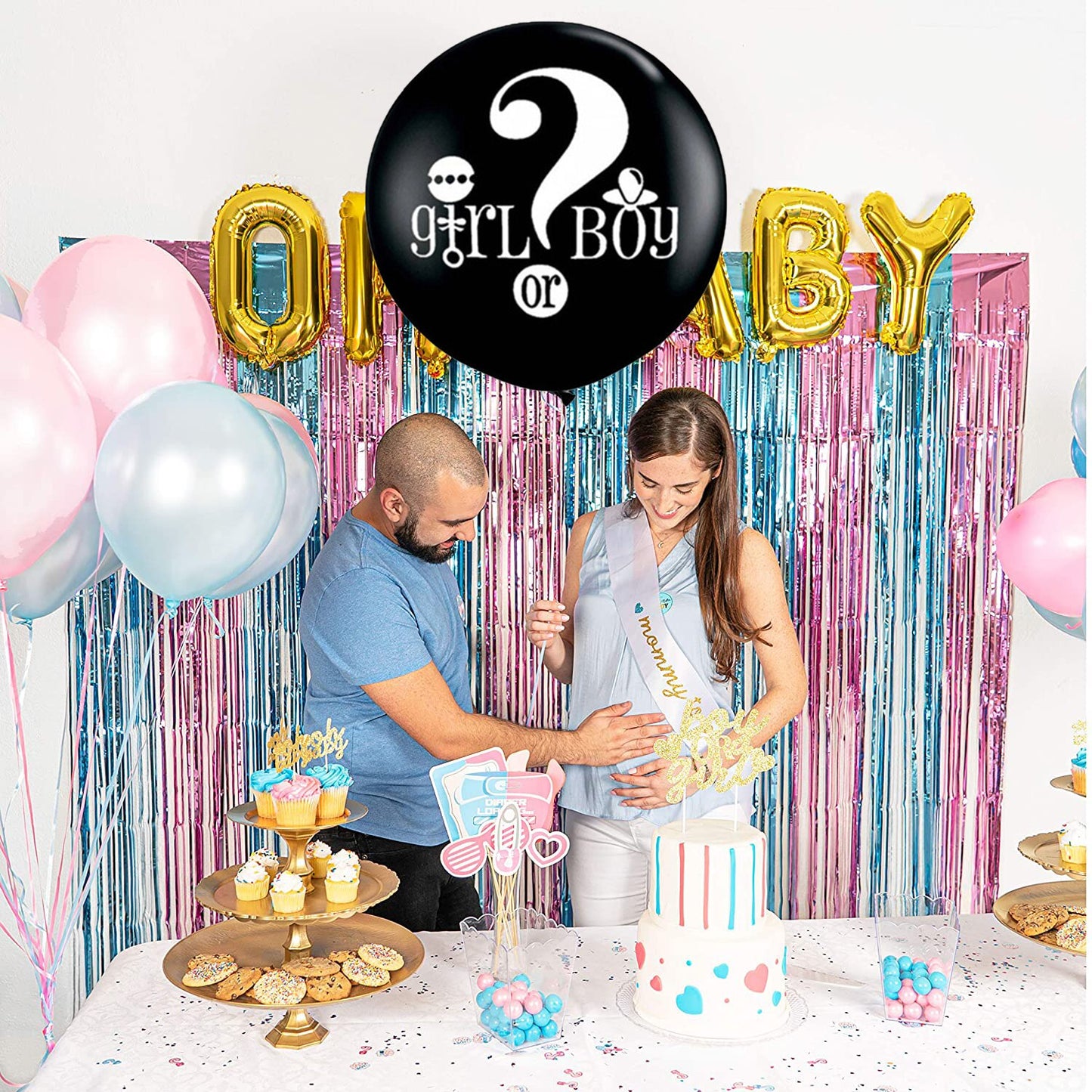 Boy Or Girl Gender Reveal Party Balloons Gender Disclosure Theme Party Decorative Foil Ballon Baby Shower Supplies Decoration